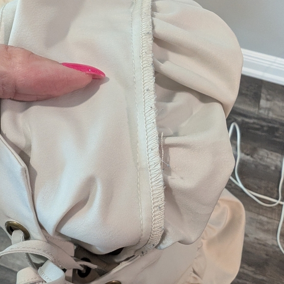 Ldt Cream Sheath Mini Dress with Puff Sleeves - Picture 9 of 11